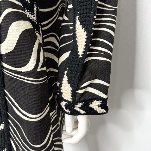 Sandy Starkman Vintage Embroidered Crochet Detail Overcoat Long Jacket Size S - Picture 5 of 16